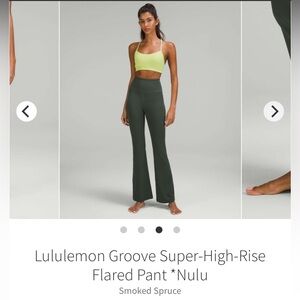 Lululemon groove super high rise flare pants in size 10